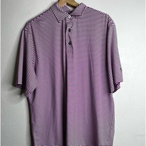 FootJoy short sleeve striped golf polo shirt men’s size medium purple
